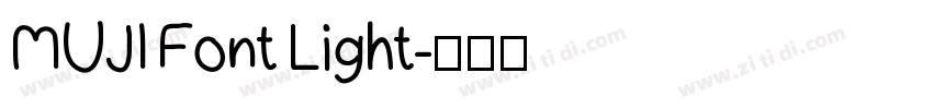 MUJI Font Light字体转换